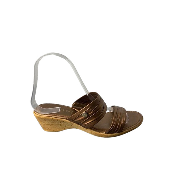 Damiani Womens Copper Wedge Sandals Size 9 - Picture 5 of 8